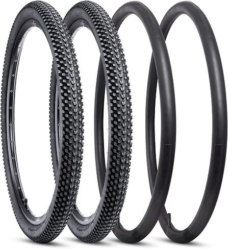 YunSCM 26" Bike Tires 26X2.125/57-559 and 26" Bike Tubes Schrader Valve and 2 Rim Strips Compatible with 26 x 2.125 26 x 2.10 26 x 2.20 Mountain Bicycle Bike Tires and Tubes (A-1747) in Saudi Arabia