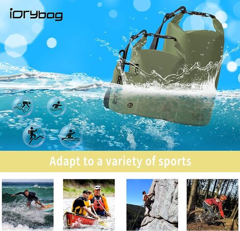 IDRYBAG Waterproof Backpack Dry Bag for Women Men, Floating Bag Dry Backpack 2L/5L/10L/15L/20L/30L/40L, Dry Bags Waterproof for Kayaking, Boating, Canoeing, Rafting, Hiking, Camping in Saudi Arabia