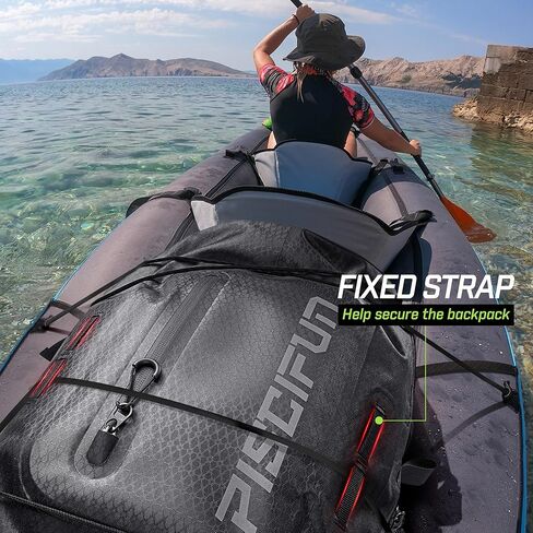 حقيبة ظهر مقاومة للماء من Piscifun، حقيبة جافة من مادة TPU سعة 20 لتر/30 لتر مع حافظة هاتف، حقيبة عائمة مقاومة للماء مع سحاب محكم، أسود، رمادي in Kuwait