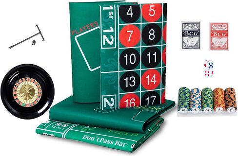 70x 35inch Professional Poker Mat, Portable Rubber Waterproof Poker mat for Table 8 Player Layout with Carry Bag for Any Table Game Like Blackjack (Green) in Saudi Arabia