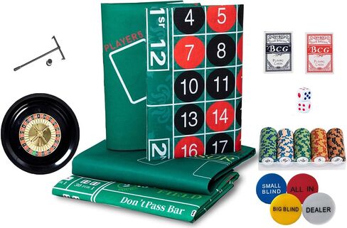 70x 35inch Professional Poker Mat, Portable Rubber Waterproof Poker mat for Table 8 Player Layout with Carry Bag for Any Table Game Like Blackjack (Green) in Saudi Arabia