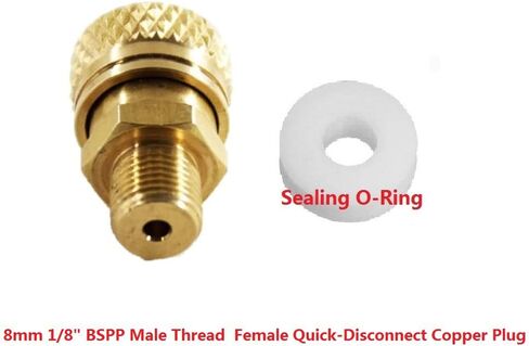 العالمي 8 مللي متر 1/8 "BSPP ذكر الموضوع أنثى سريعة قطع النحاس محول القابس PCP الألوان شحن تركيبات التوصيل in Kuwait