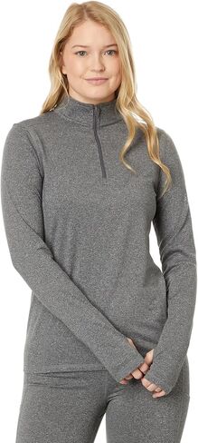 Hot Chillys Women's Micro-Elite Chamois Solid Zip-T Midweight Body Fit Base Layer in Saudi Arabia