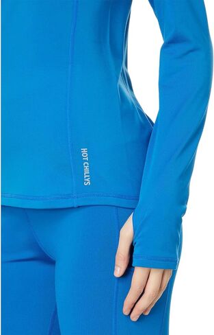 Hot Chillys Women's Micro-Elite Chamois Solid Zip-T Midweight Body Fit Base Layer in Saudi Arabia