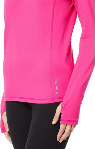 Hot Chillys Women's Micro-Elite Chamois Solid Zip-T Midweight Body Fit Base Layer in Saudi Arabia