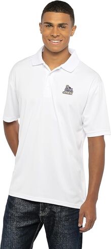 Men's Collegiate Premium Moisture Wicking White Icon Polo in Saudi Arabia