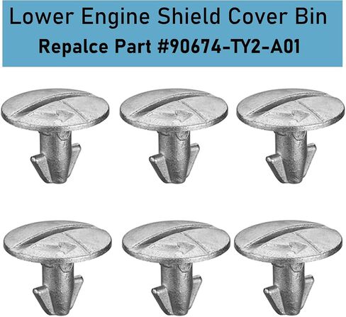2 PCS Lower Engine Cover Bolt Pin Screws Set Compatible with Honda Civic Accord CRV, Replaces 90105-TBA-A00 in Kuwait