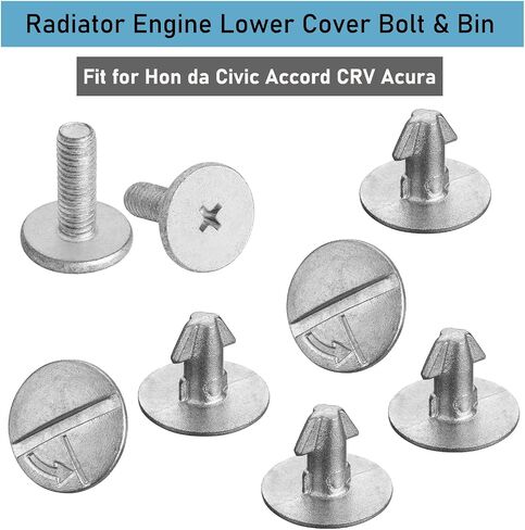 2 PCS Lower Engine Cover Bolt Pin Screws Set Compatible with Honda Civic Accord CRV, Replaces 90105-TBA-A00 in Kuwait