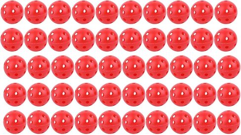 مجموعة من 150 كرة جولف من Faswin - كرات تدريب جولف بلاستيكية مجوفة مقاس 40 مم، كرات جولف حمراء لتدفق الهواء لممارسة التأرجح، نطاق القيادة للاستخدام المنزلي في الأماكن المغلقة in Kuwait