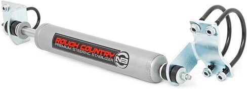 مثبت التوجيه الفاخر N3 من Rough Country يناسب 1986-1997 [Ford] F350 4WD Steering Damper 8737530، أسود in Saudi Arabia