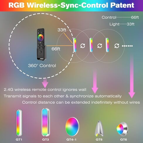HUSUKU GT3 Boat RGB LED Light Underwater Marine Color Light Kit، جسم معدني بالكامل، 6000LM 12V 60W 72LED IP68 مقاوم للماء، تجميع لاسلكي والتحكم في المزامنة التلقائية، لليخوت/القارب/الرصيف/أضواء الصيد in Kuwait