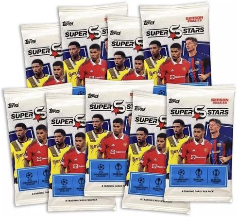 2023 Topps UEFA Champions League Superstars Soccer Factory Sealed Value Box, Blue in Saudi Arabia