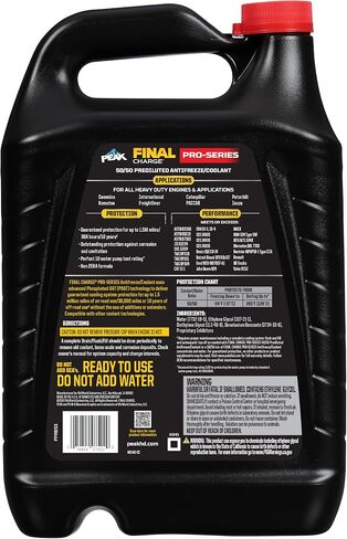 PEAK Final Charge PRO-Series 50/50 مانع التجمد والمبرد المخفف مسبقًا لجميع أنظمة تبريد المحركات شديدة التحمل in Saudi Arabia