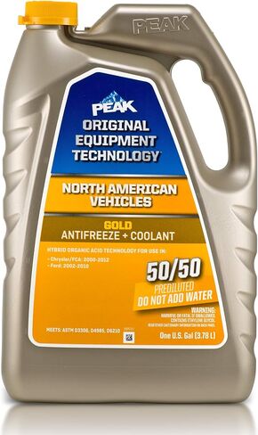 PEAK OET Extended Life Gold 50/50 Prediluted Antifreeze/Coolant for North American Vehicles, 1 Gal. in Saudi Arabia