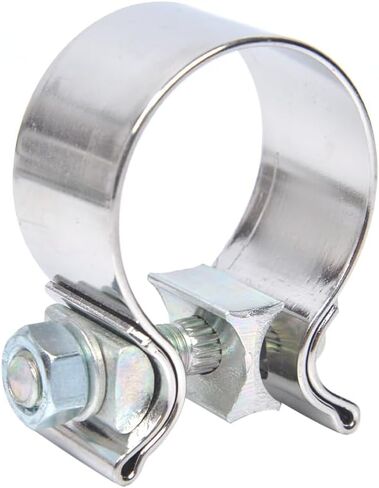 Emotor Universal 2 Inch Exhaust Narrow Clamp, Stainless Steel Short Lap Butt Clamp fits for OD 2 Inch Pipes in Kuwait
