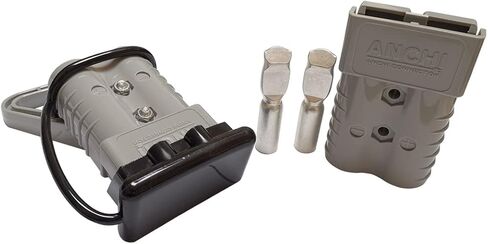 Kit 350 Amp 2Pcs Connectors Plugs 350A Quick Connect Disconnect 600 V+ 2 Pcs 350 amp Handle Battery Power Connector+2 Pcs Cover Dust (Grey) in Saudi Arabia