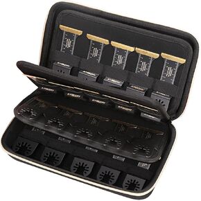 Hard Storage Case for 30 PC Titanium Oscillating Saw Blades Metal Cutting - Travel Case for Universal Multitool Blades(Only Case)