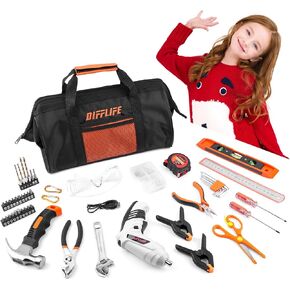 118-Piece Hand Tool Set, Tool Kit with Storage Bag for DIY Building and Woodworking, Tool Set-118 Piece