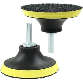 Litoexpe 2 Pack 5 Inch Hook and Loop Backing Pads with M10 Thread Drill Adapter, Car Orbital Sander Polisher Buffer Backing Plate for Sanding Discs Wool Sponge Pad