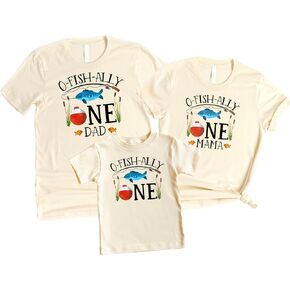 O-Fish-Ally One 1st Birthday Matching Family Outfits for Mom and Dad for Baby Boys and Baby Girls
