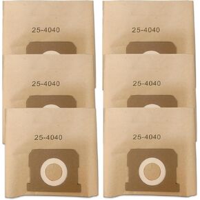 6pack DXVA25-4040 Dust Filter Bags for DEWALT DXV04T 4 Gallon stinger Wet/Dry Vacuum