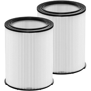 2 Pack VF4000 Replacement Filter Compatible with Ridgid 72947 Vacs 5-20 Gal Shop Vac Also fits Craftsman 17816, Husky 6-9 Gal WD5500 WD0671 RV2400A RV2600B
