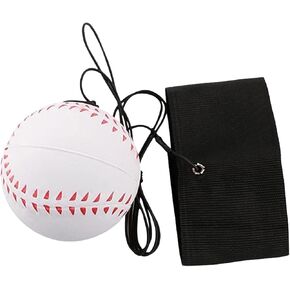 White Rubber Rebound Bouncy Wristband Balls,2.36 Inch Sports Wrist Balls on a String,Wrist Motion Return Ball on Elastic String for Wrist Exercise or Play,Ball Pits and Accessories(Tennis, Baseball)