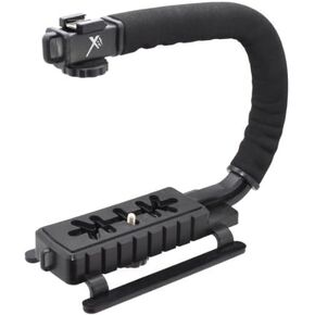 Video Action Stabilizing Handle Grip Handheld Stabilizer with Cold-Shoe Mount for All DSLR Camera Camcorder