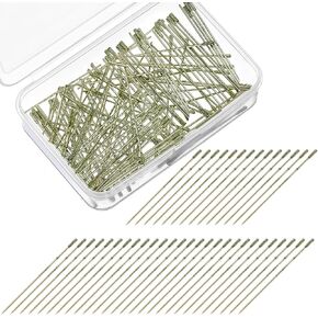 WILLBOND 40 Pcs Diamond Lapidary Drill Bits 1.4 mm Diamond Coated Solid Bits High Speed Steel for Glass Jewelry Ceramic Jade Agate Stone