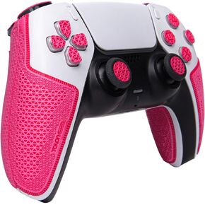 Controller Grip Tapes Compatible with PS5 DualSense, Anti Slip, Sweat Absorbent, Skin kit, Compatible with PlayStation 5 Controllers Grips, Buttons, Trigge, D-pad (Ultra - Pink)
