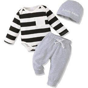 Newborn Infant Baby Boy Clothes Fall Winter Outfits New to The Crew Outfit Toddler Baby Boy Clothes Set