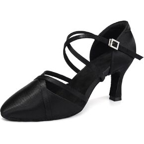 HROYL Women Latin Dance Shoes Salsa Tango Standard Practice Performence Party Closed Toe Ballroom Dance Shoes,Model 933