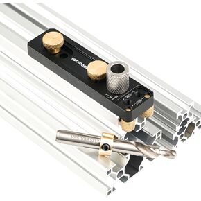TOOLCOOL Aluminum Profile Drill Guide Access Hole Drill Jig For 2020 2040 3030 3060 European Standard Aluminum Extrusion Profile