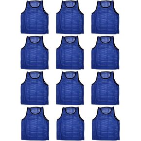 BlueDot Trading Adult Scrimmage Training Vests Pinnie Uniform for team practice for all kinds of sports Soccer, Lacrosse, Football, Basketball, Orange, 12 Pack in Kuwait