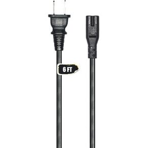 PS5 PS4 Power Cord TV Power Cord for Samsung LG TCL, 6 FT Xbox Power Cord AC Xbox One Power Cable Black
