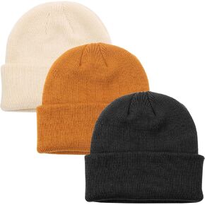 3 Pcs Toddler Winter Hat Knitted Baby Beanie Hats Chunky Kids Infant Beanies Warm Cap Baby Winter Hat for Boys Girls