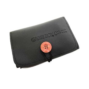 PU GBC Leather Case Carrying Bag for Game Boy Color/Game boy Pocket, Anbernic RG351V, Retroid Pocket 1 - Portable Travel Case, Protective Pouch for Handheld Retro Game Console (Black)