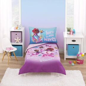 NoJo Disney Junior Ariel Pink and Aqua Friends are A Treasure 4 Piece Toddler Bed Set