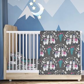 Horse 4 Piece Toddler Bedding Set with Cute Farm Animal - Includes Quilted Comforter, Fitted Sheet, Top Sheet, and Pillow Case for Girls Boys Bed