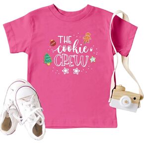 Christmas Cookie Shirt Toddler Boys Girls Cookie Crew T-Shirt Xmas Gifts Tee Tops Holiday Outfits