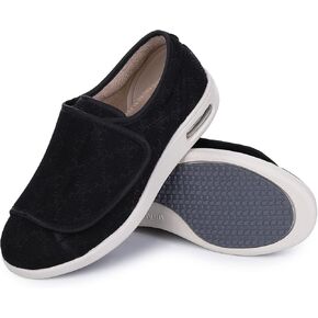 SPR&JOY Diabetic Shoes for Women, Women's Wide Width Elderly Shoes, Lightweight Adjustable Closure Breathable, Swollen Feet Edema Walking Sneakers