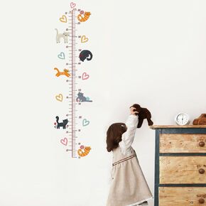 Growth Chart Height Stickers for Kids Cute Cat Dinosaur Toddler Wall Decorations for Wall, Living Room, Bedroom (Dinosaur)