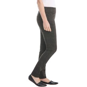 Dalia Women's Pull-On Ponte Pant 4-Way Stretch Fabric (US, Alpha, X-Large, Regular, Regular, Multi (Plaid))