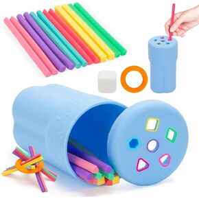 Montessorii Toys Silicone Color Sorting Toys for 2 3 Year Old Educational & Learning Sensory Fidget Toys for Toddlers Girls Boys Birthday Gifts (Blue, Large) in Kuwait