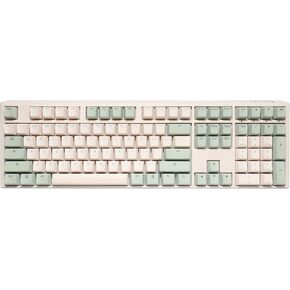 Ducky One 3 Matcha 100% Mechanical Keyboard: Quack Mechanics Dampening, Hot-Swappable Cherry MX Red Switches, High-Density PBT Tripleshot Keycaps, no RGB, US