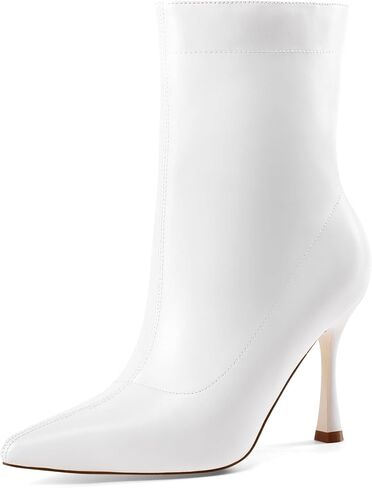 Ladies Dress 3.5IN Pointed toe Ankle boots | Mid Heel, Stiletto Short Booties for Work Daily in Kuwait