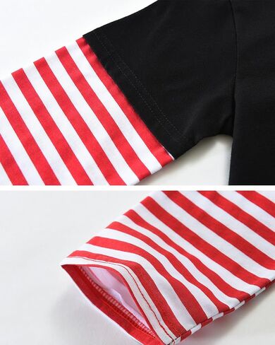 Christmas Shirt for Toddler Boys Dino Xmas Tree Santa Reindeer Bus Monster Truck Red White Stripe Sleeve Long Tshirt Tops in Saudi Arabia