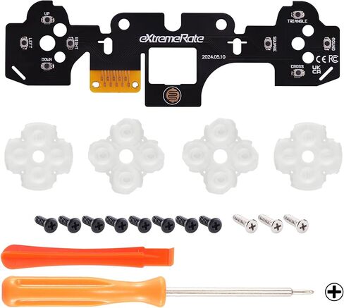 eXtremeRate Face Clicky Kit V3 for PS5 Controller BDM-010 BDM-020 Face Buttons, Custom Hard Silicone Tactile Switch Dpad Action Buttons Mouse Click Kit for PS5 Controller BDM 010 020 - NO Controller in Saudi Arabia