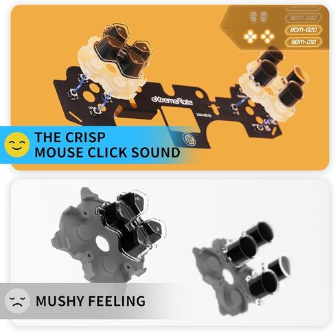 eXtremeRate Face Clicky Kit V3 for PS5 Controller BDM-010 BDM-020 Face Buttons, Custom Hard Silicone Tactile Switch Dpad Action Buttons Mouse Click Kit for PS5 Controller BDM 010 020 - NO Controller in Saudi Arabia
