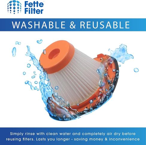 فلتر Fette - مجموعة فلتر مكنسة كهربائية متوافقة مع موديلات المكنسة الكهربائية المحمولة BLACK+DECKER 20V MAX POWERCONNECT BCHV001C1، BCHV001B، لجزء CRAFTSMAN CMCVH001B # BCHVF10، CMCVHF10، N900287 - عبوة من قطعتين in Kuwait
